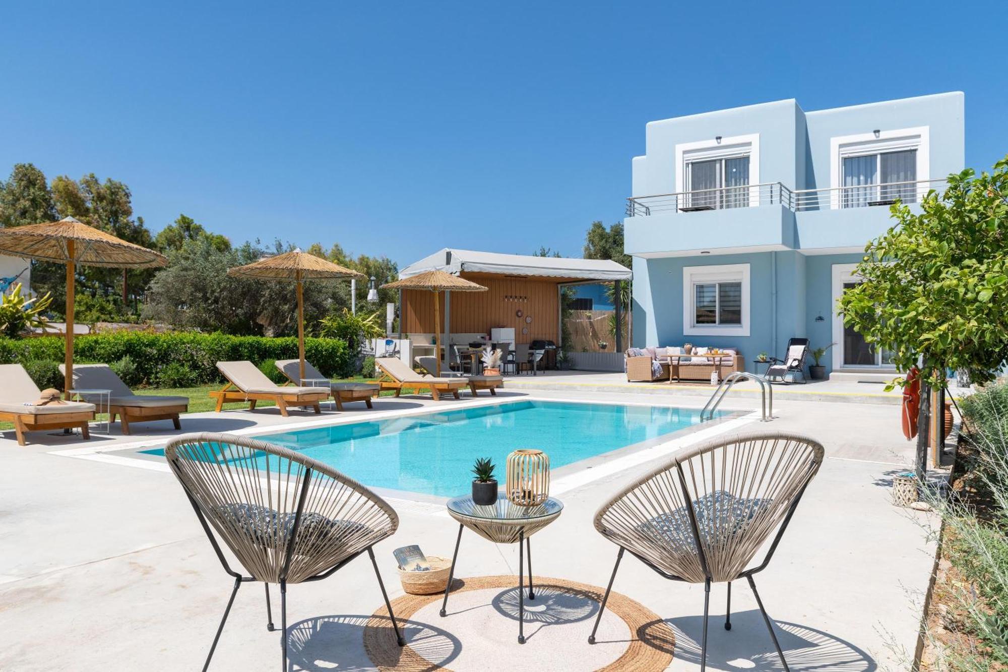 Ethria Pool Villa With Heated Jacuzzi Afantou Exterior photo