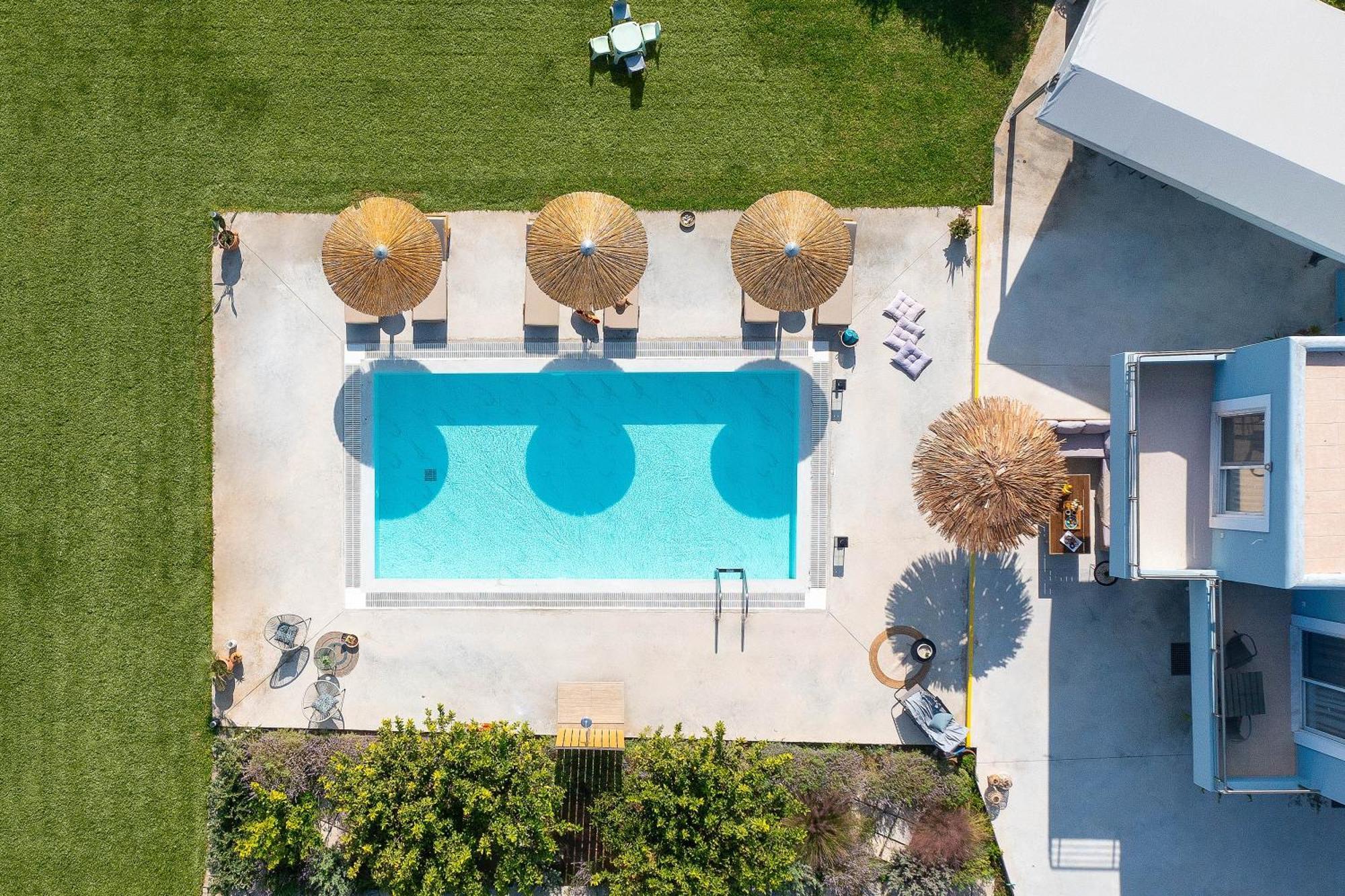 Ethria Pool Villa With Heated Jacuzzi Afantou Exterior photo