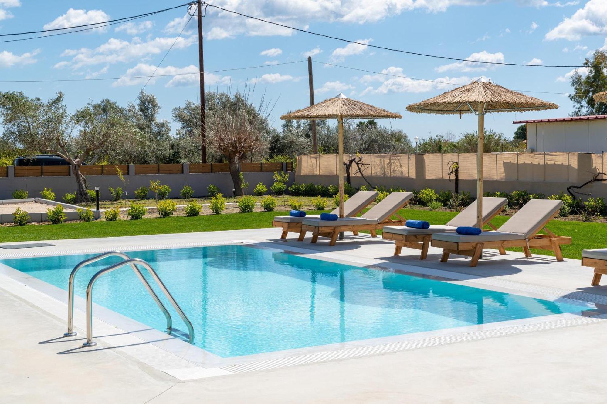 Ethria Pool Villa With Heated Jacuzzi Afantou Exterior photo